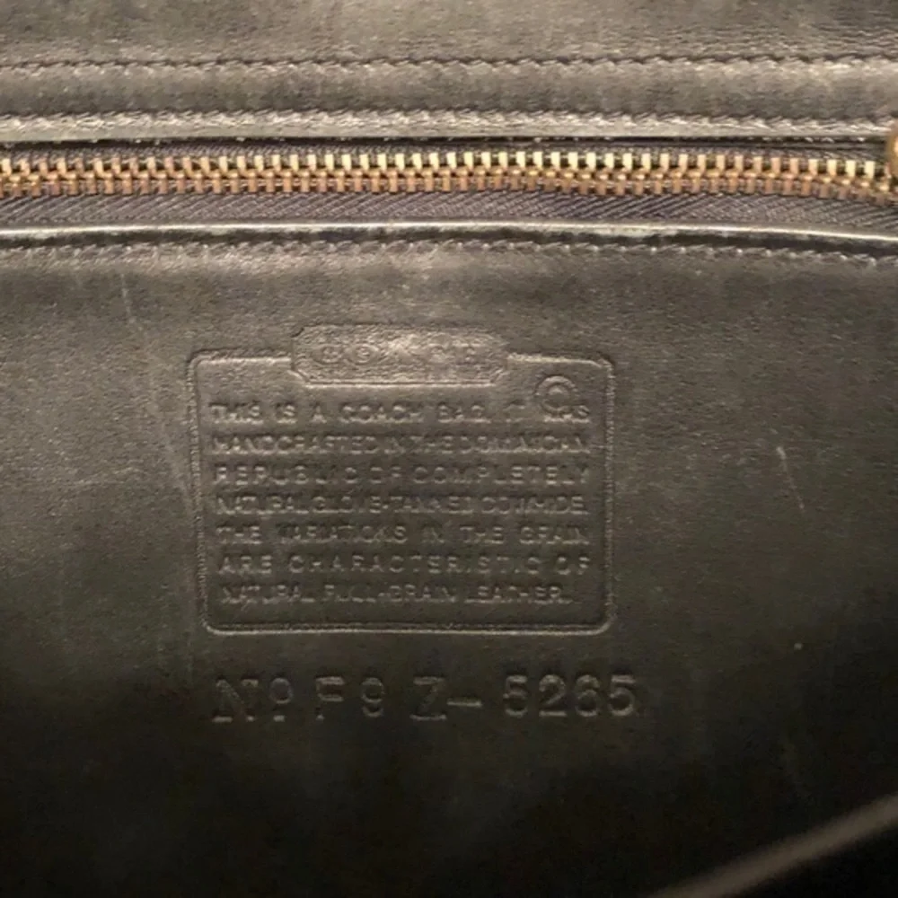 Coach vintage black leather briefcase laptop bag